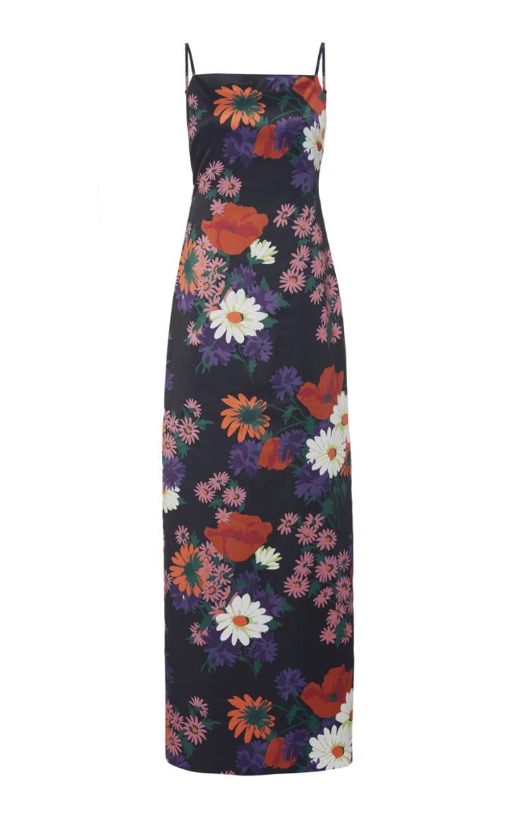 Staud Heidi Floral-jacquard Maxi Dress
