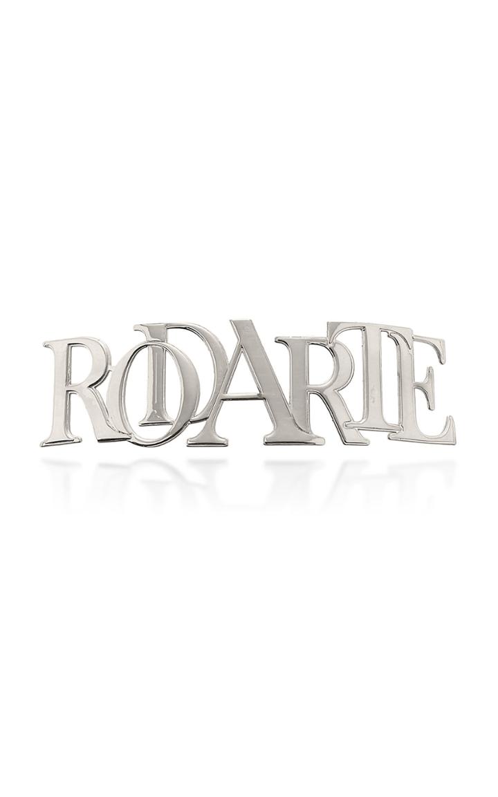 Rodarte Logo-embellished Brass Hair Clip