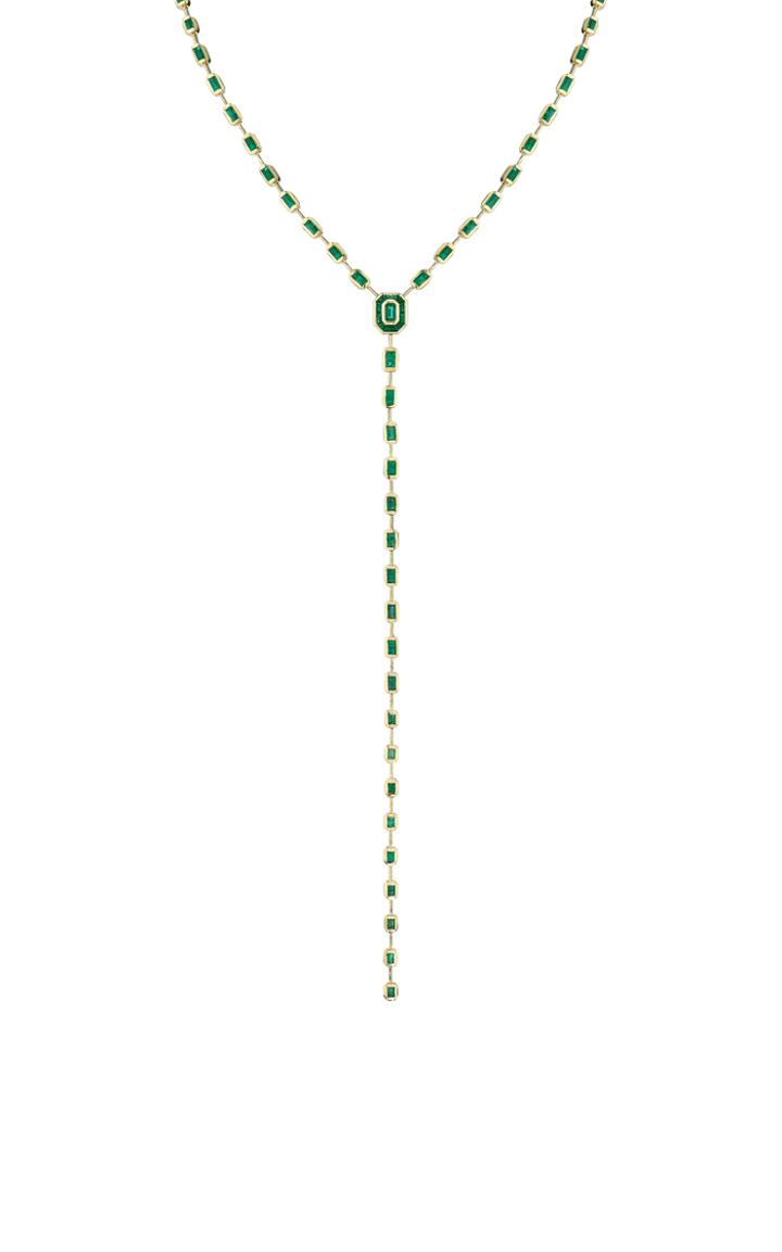 Moda Operandi Shay 18k Yellow Gold Emerald Illusion Y Drop Necklace