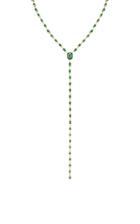 Moda Operandi Shay 18k Yellow Gold Emerald Illusion Y Drop Necklace