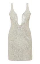 Moda Operandi Mach & Mach Glitter Short Dress With Open Heart
