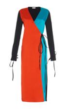 Attico Grace Colorblock Wrap Dress