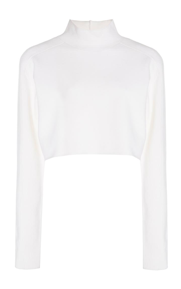 Helmut Lang Cropped Wool-blend Turtleneck Sweater