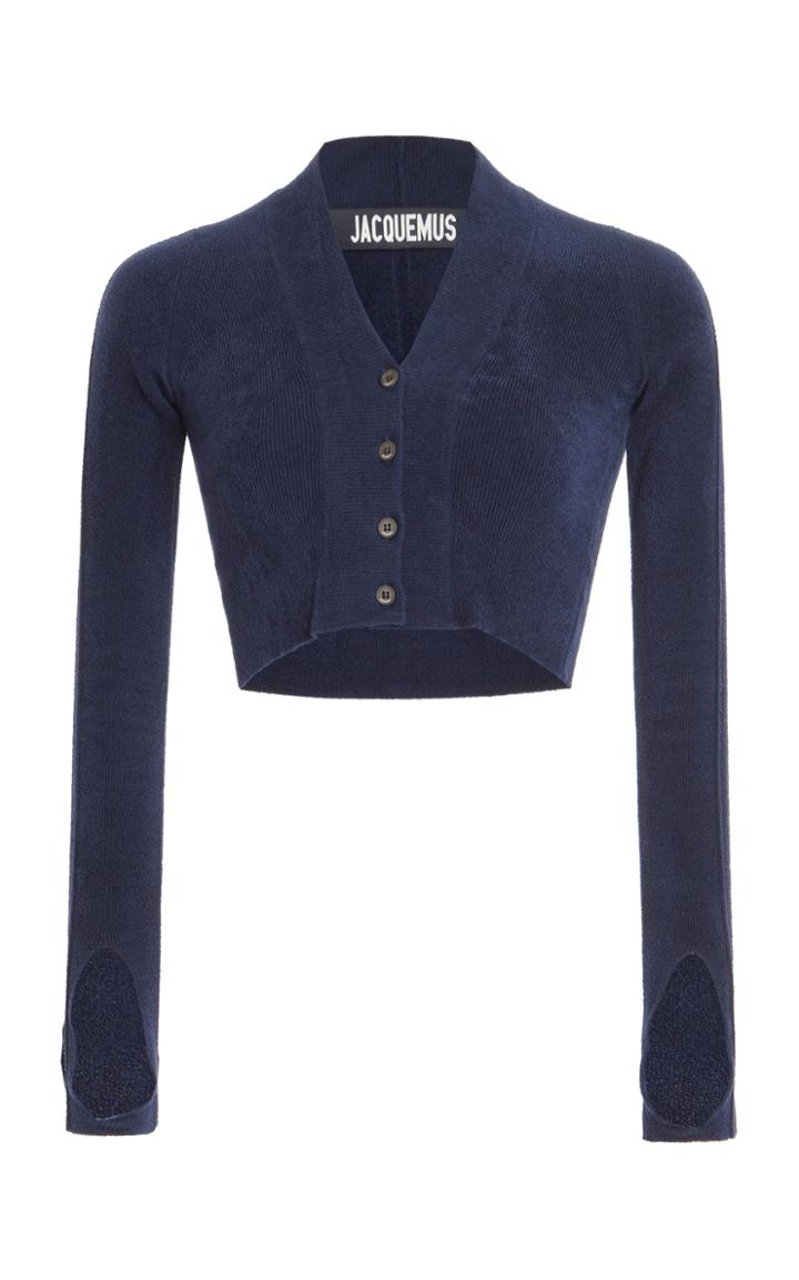 Jacquemus Velvet Cropped Cardigan