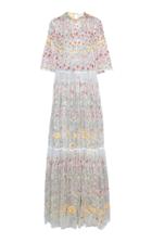 Moda Operandi Rahul Mishra Bloom Floral-embroidered Organza Maxi Dress Size: 38