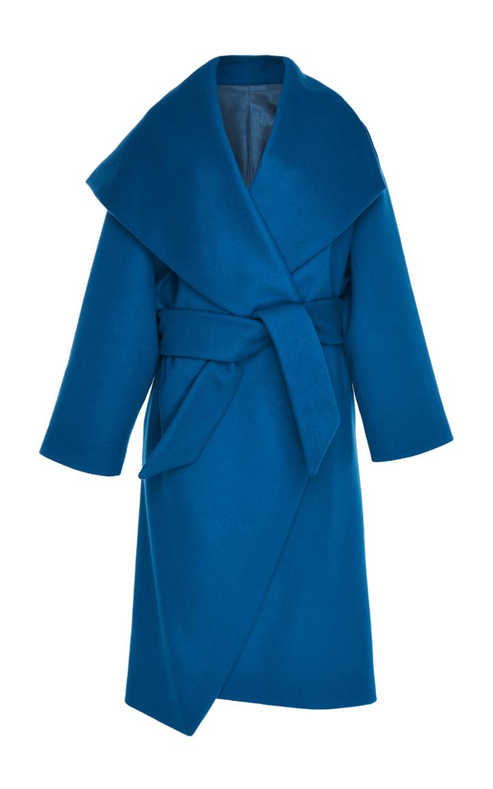 Elie Saab Wool Cashmere Wrap Coat
