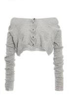 Moda Operandi Miu Miu Off-the-shoulder Ribbed-knit Top Size: 40