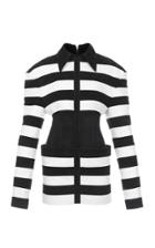 Moda Operandi Balmain Striped Leather & Suede Fitted Mini Dress Size: 36