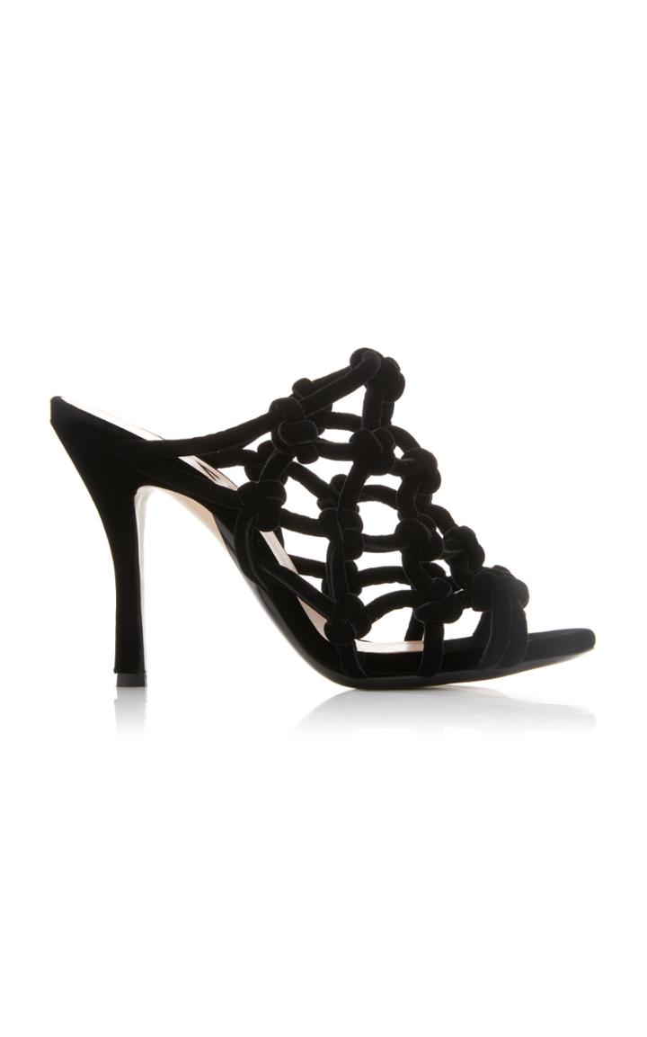 N21 Knotted Velvet Sandals