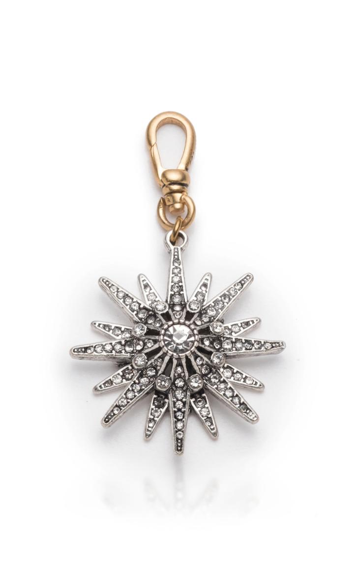 Lulu Frost Antique Silver And Crystal Starburst Charm