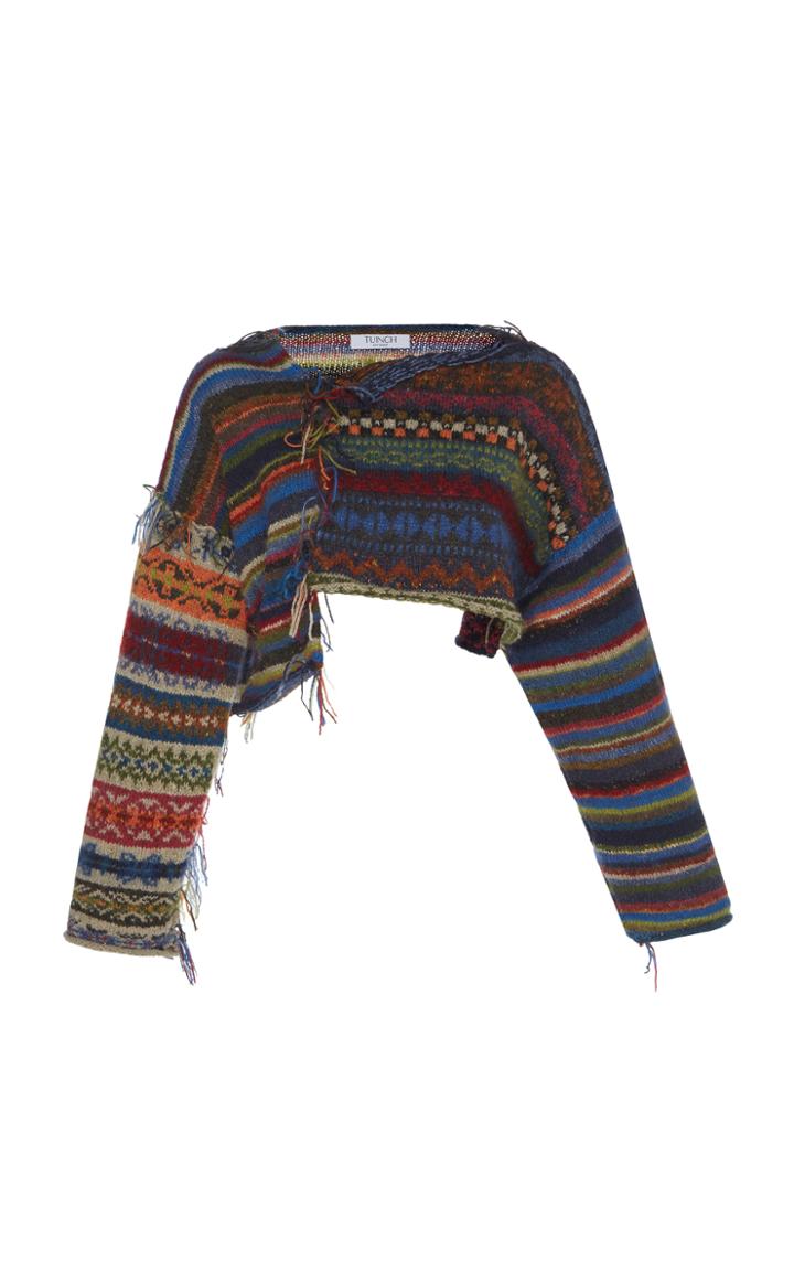 Tuinch Cropped Multi Sweater
