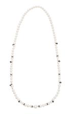 Nancy Newberg Pearl And Diamond Rondelle Necklace