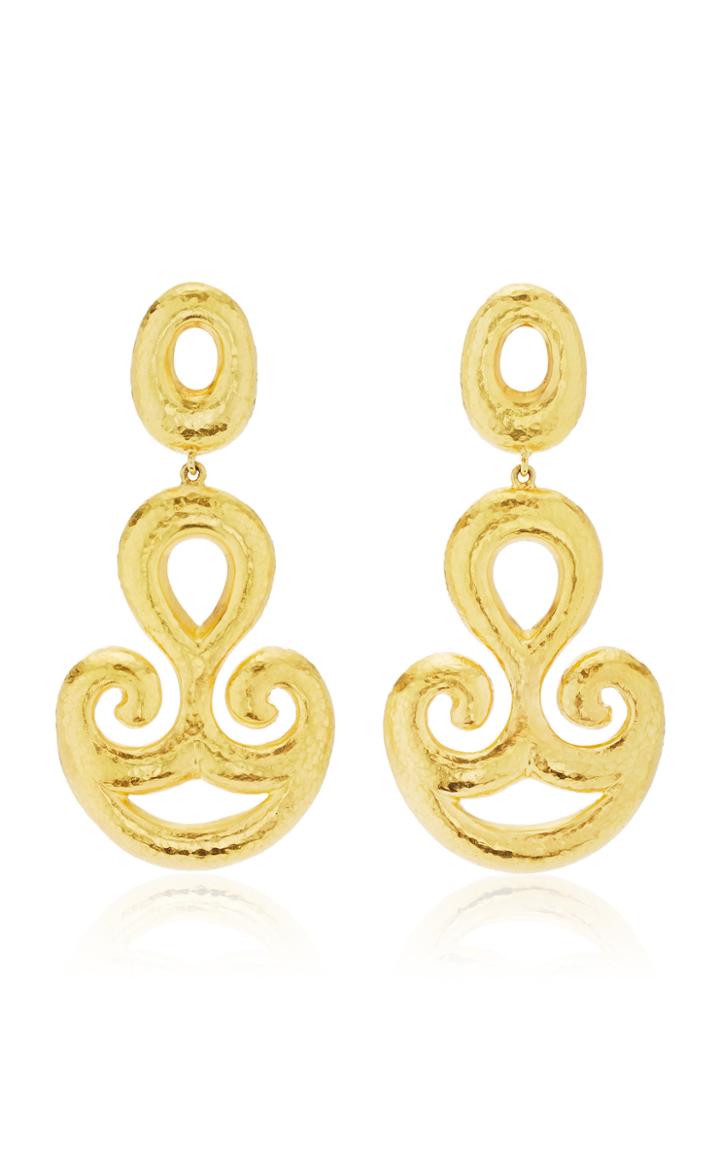 Moda Operandi Lalaounis 22k Yellow Gold Earrings