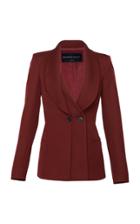 Moda Operandi Brandon Maxwell Layered Bodice Wool Blazer