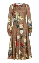 Moda Operandi Oscar De La Renta Floral-print Silk Midi Dress