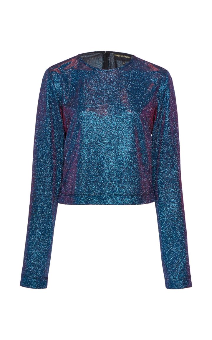 Moda Operandi Christian Siriano Crewneck Lam Top Size: 0