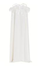 Oscar De La Renta Organza Off-the-shoulder Sequin Caftan With Feathers