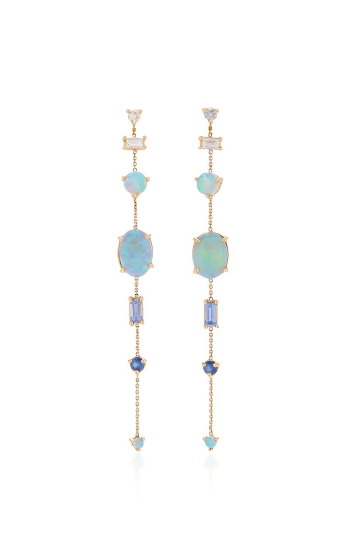 Wwake Gold And Multi-stone Earrings