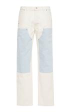 Heron Preston Two-tone Paneled Slim-fit Jeans