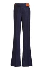 Moda Operandi Gabriela Hearst Mcquinn Buckle-detailed Cashmere Denim Flared Trousers