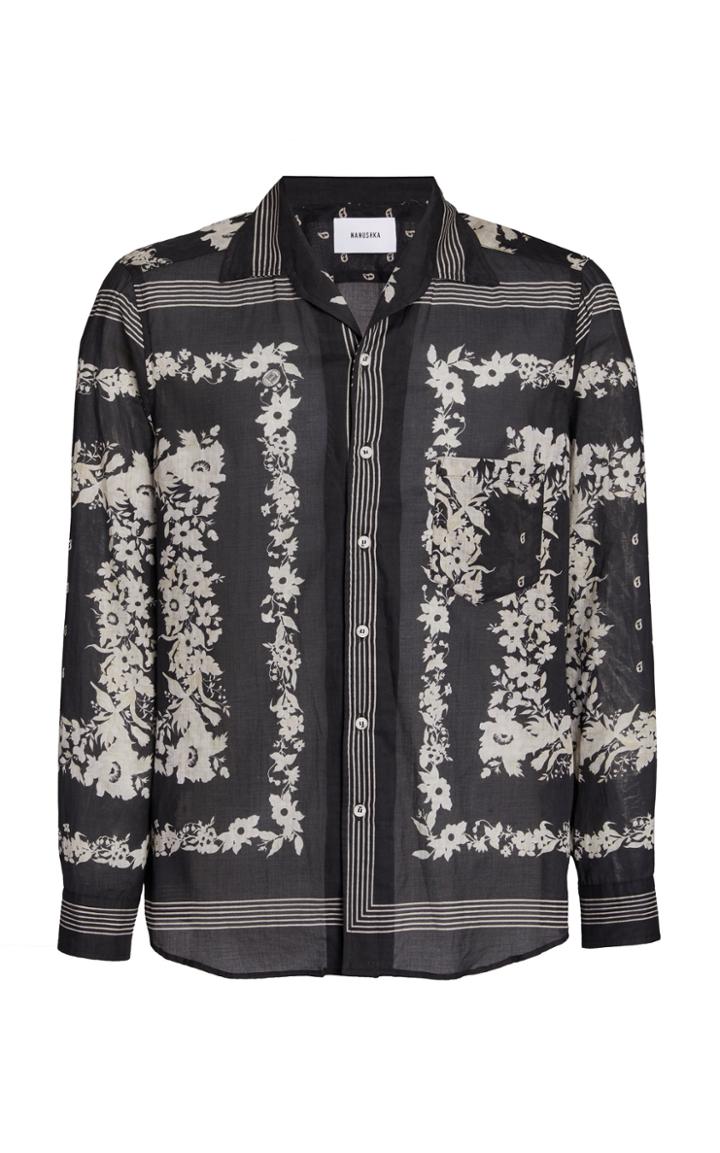 Nanushka Lars Printed Cotton-voile Shirt