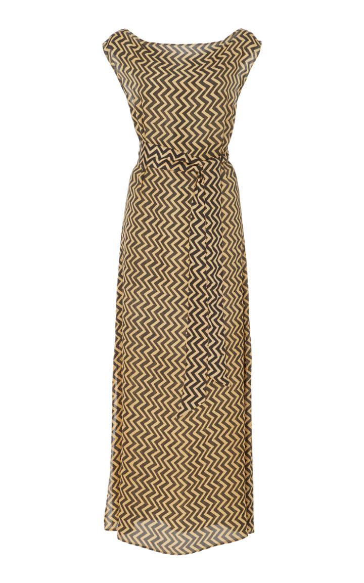 Volantis Flappa Silk Maxi Dress