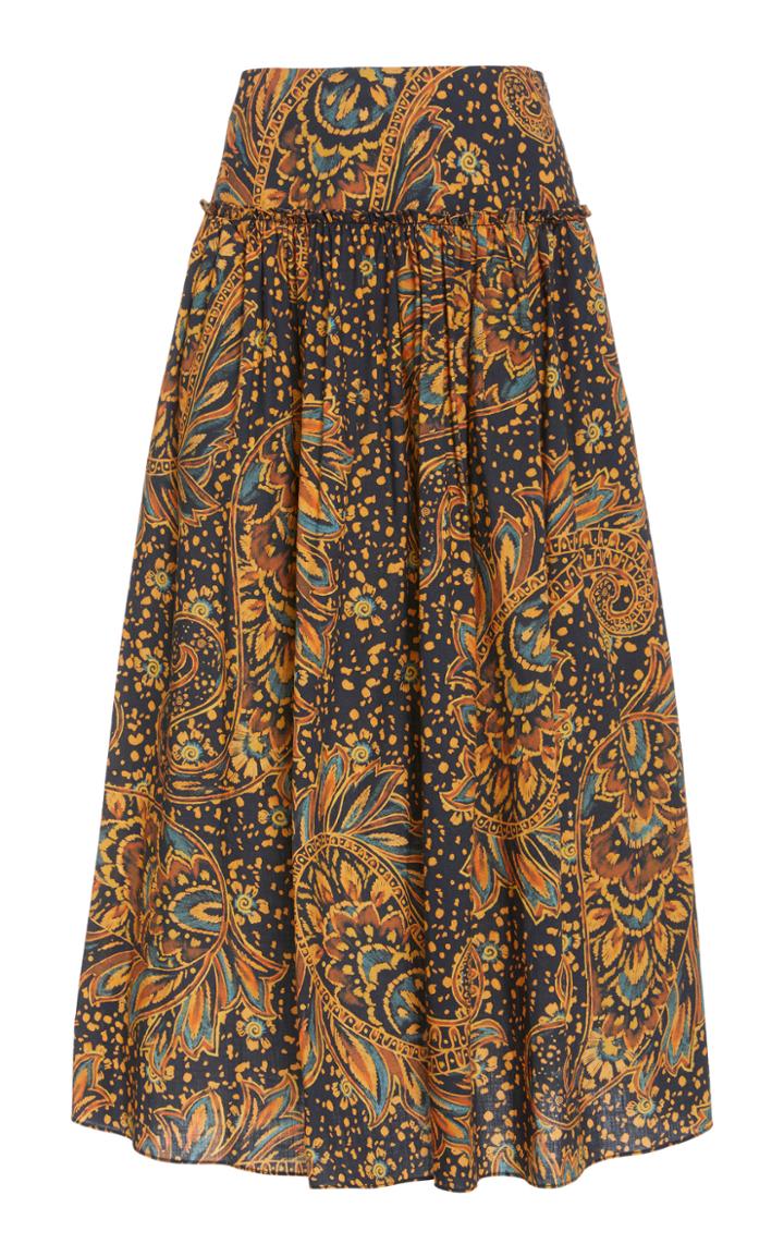 Moda Operandi Mara Hoffman Aleja Printed Cotton Midi Skirt