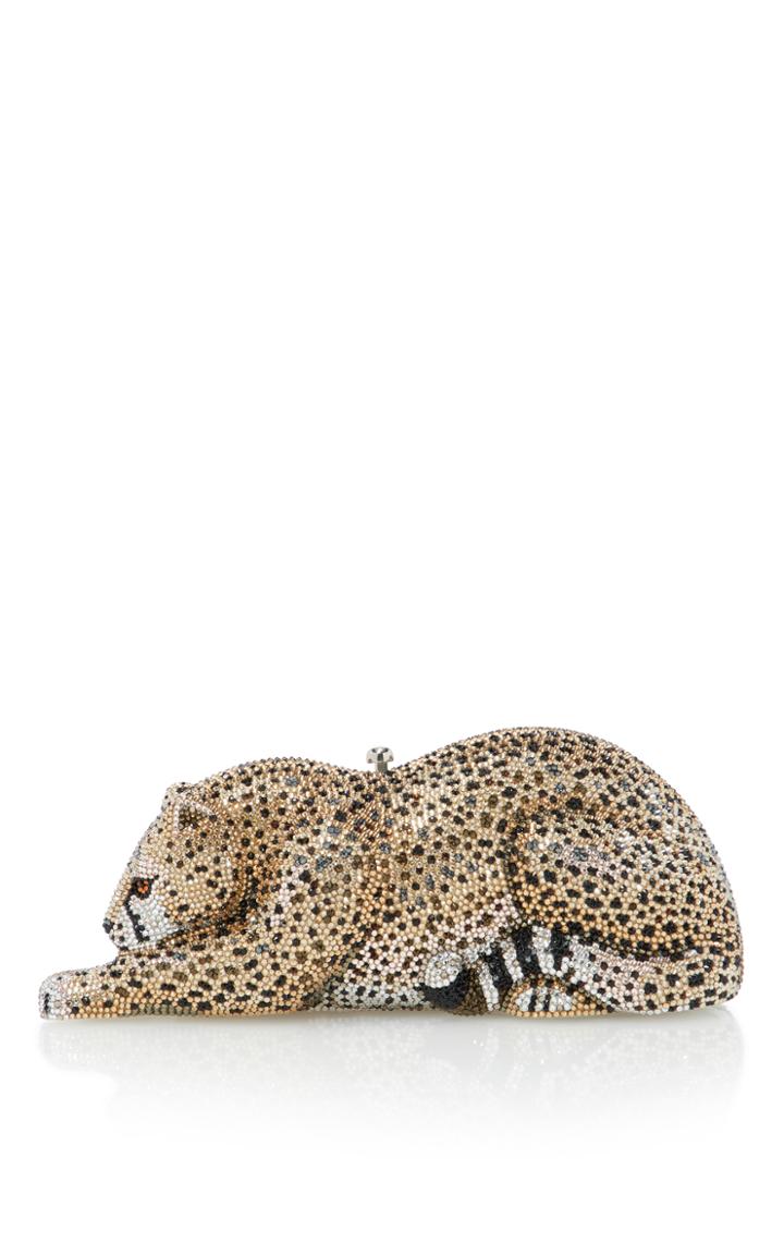 Judith Leiber Couture Crystal Wildcat Clutch