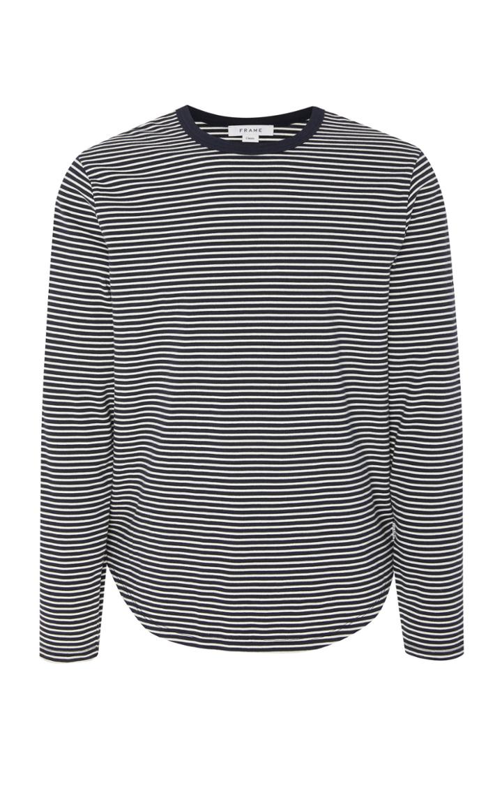 Frame Denim Striped Cotton Jersey Shirt