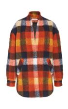 Moda Operandi Veronica Beard Nanci Oversized Brushed Plaid Flannel Coat