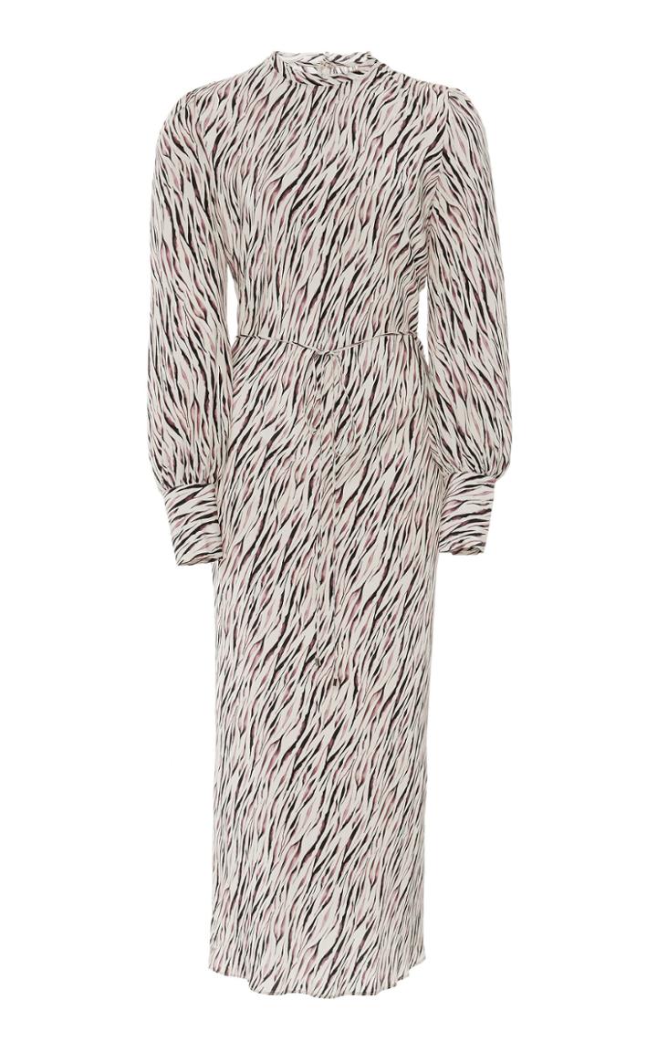 Moda Operandi Rebecca Vallance Tigresse Silk Midi Dress Size: 4