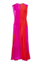 Amur Lotta Ruched Silk Dress