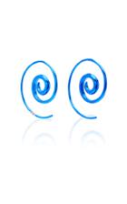 Noor Fares Electric Blue Spiral Tribal Earrings