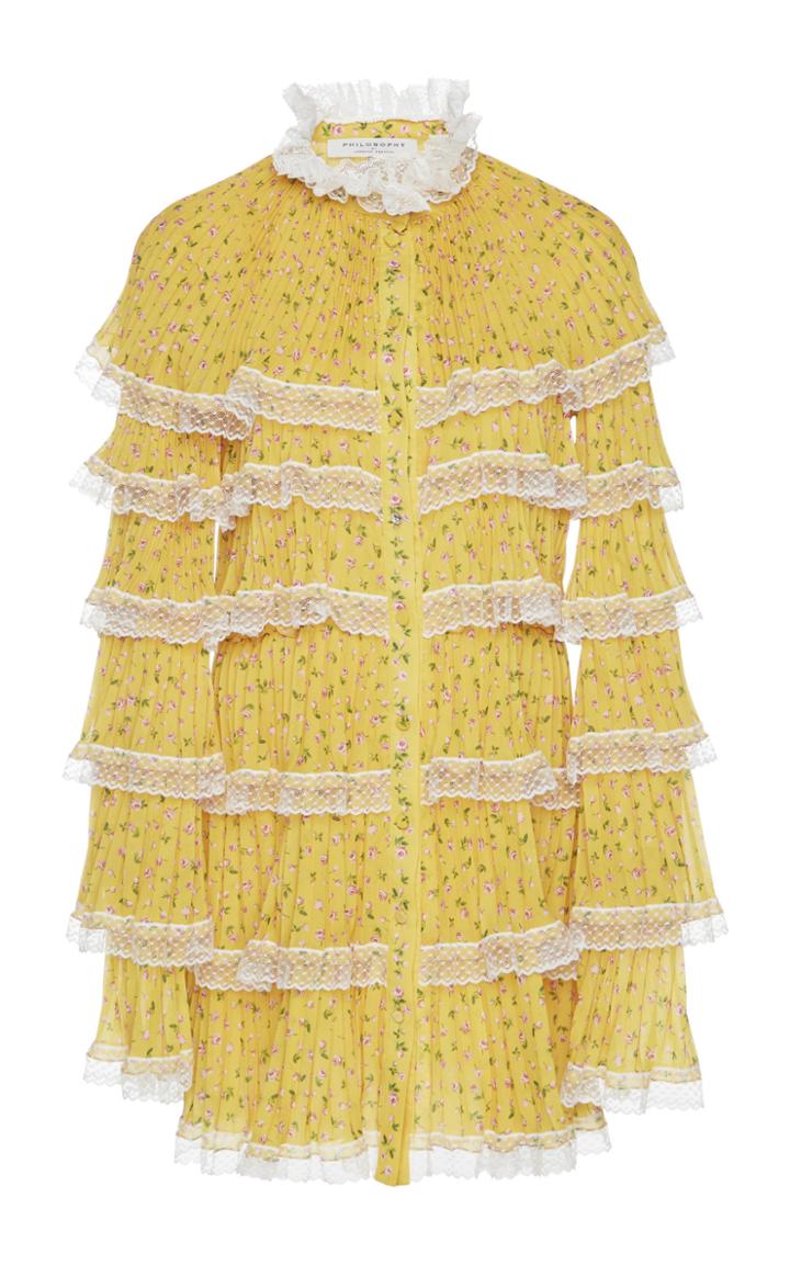 Philosophy Di Lorenzo Serafini Floral Print Chiffon Dress