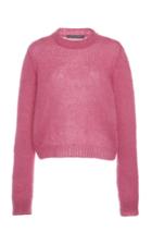 Alberta Ferretti Ribbed-trim Mohair Sweater
