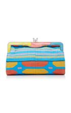 Edie Parker Slim Aliza Woven Cotton Sash Frame Bag