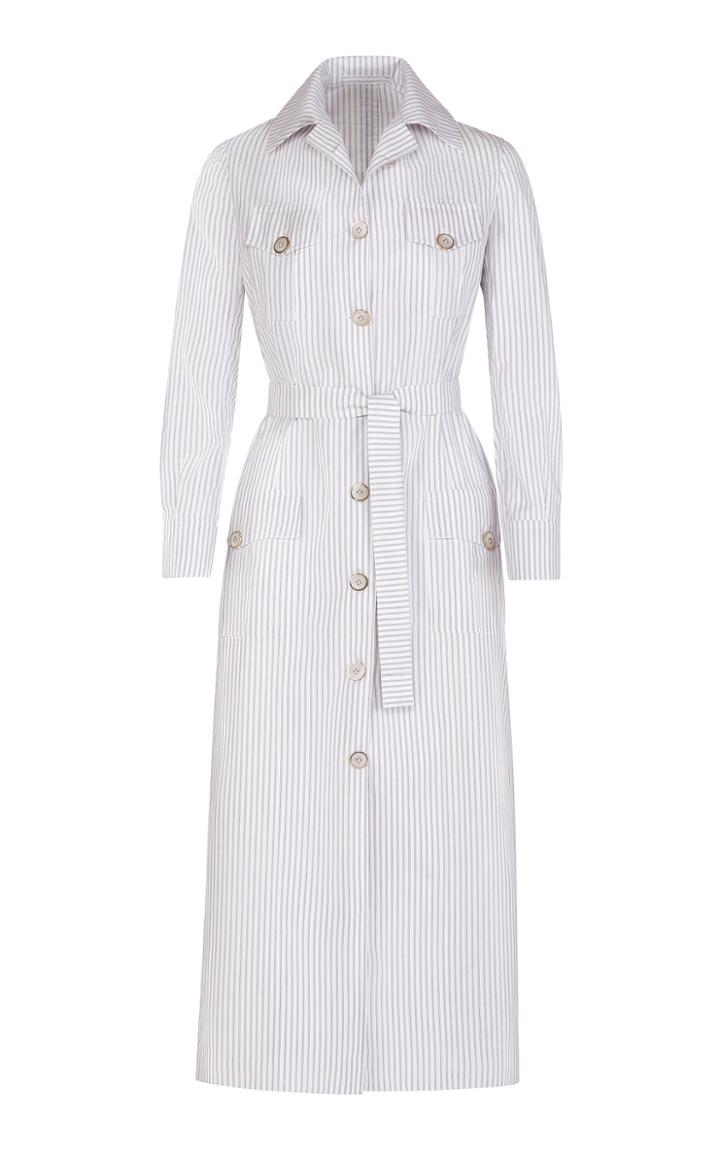 Moda Operandi Giuliva Heritage Collection The Mary Angel 1930 Dress Pinstripe Cotton