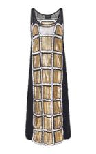 Giambattista Valli Metallic Knit Midi Dress