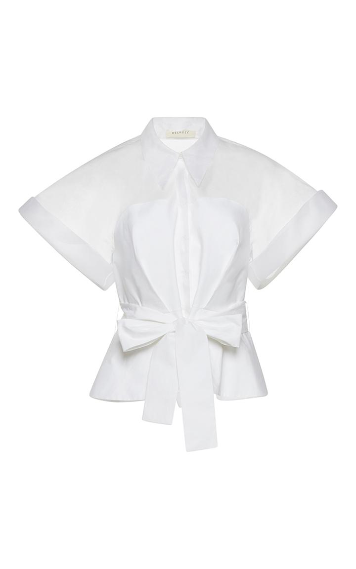 Delpozo Short Sleeve Belted Japanese Shirt