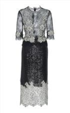 Costarellos Sequin-embellished Chantilly Lace Sheath Dress