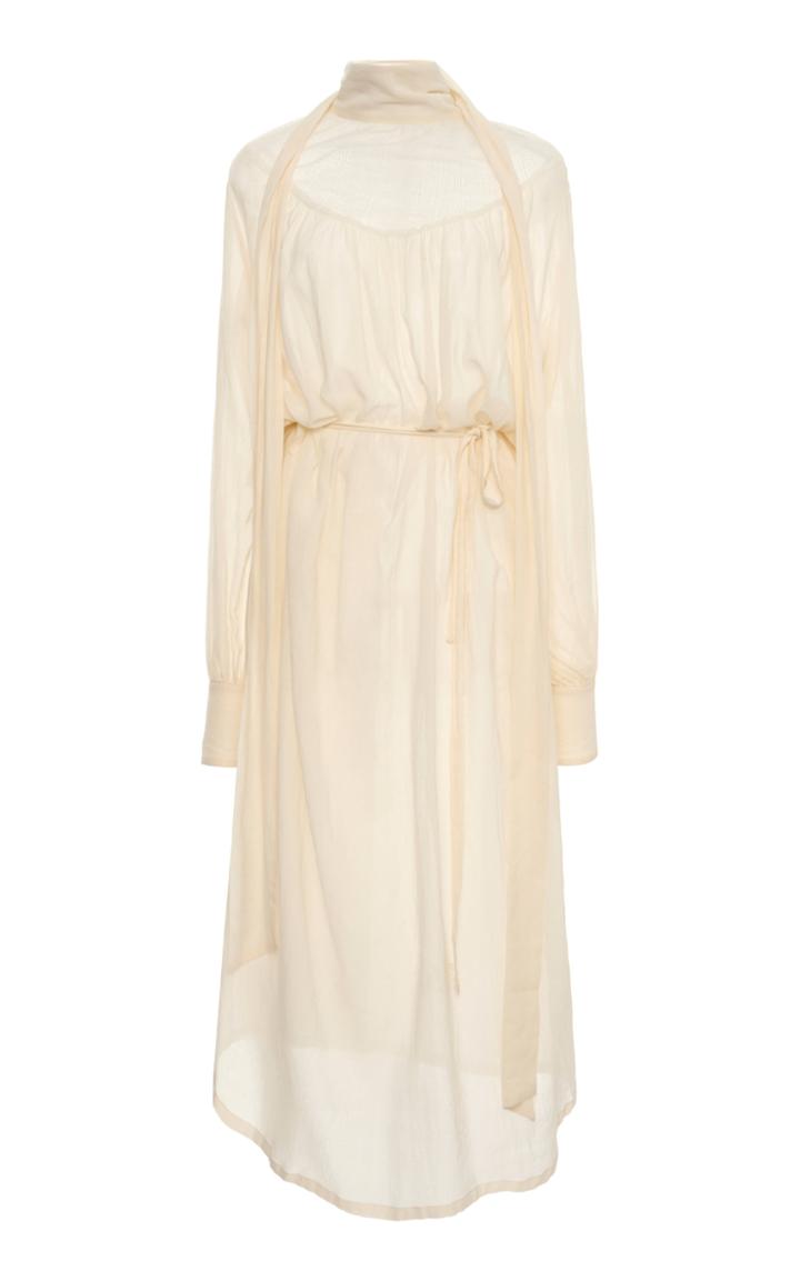 Moda Operandi Ann Demeulemeester Draped Silk Midi Dress