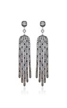 Sethi Couture Fringe Ombr Diamond 18k White Gold Earrings