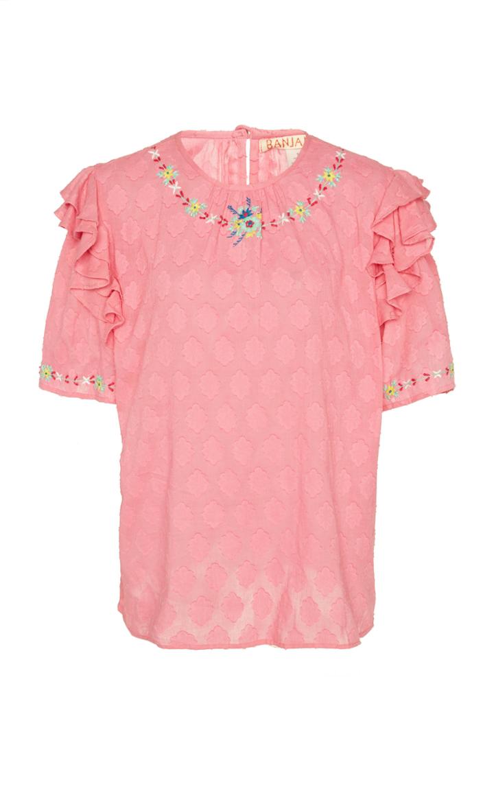 Banjanan Evie Embroidered Cotton Top