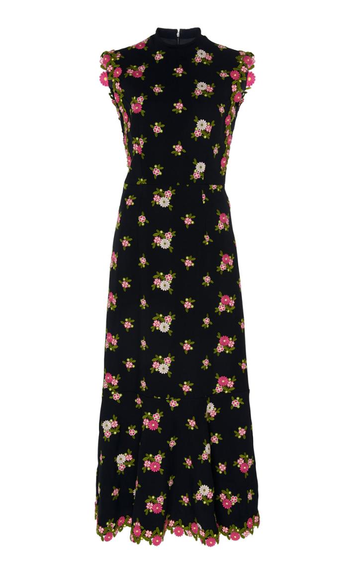 Moda Operandi Andrew Gn Sleeveless Floral-print Crepe Dress Size: 34