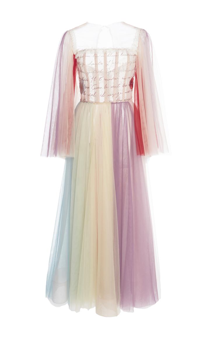 Sandra Mansour Aegir Embroidered Tulle Dress