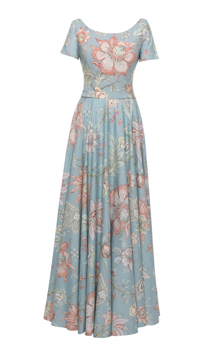 Moda Operandi Lena Hoschek Ma Chre Floral Jersey Maxi Dress