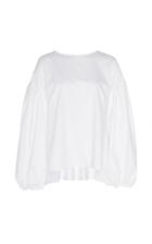 Moda Operandi Adam Lippes Cotton Long Sleeve Shirred Back Top Size: Xs