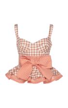 Silvia Tcherassi Estercita Cotton Peplum Top