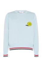 Thom Browne Tennis Ball Crewneck Cotton Sweatshirt