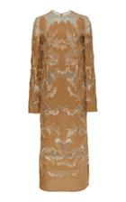Moda Operandi Valentino Embellished Silk Midi Dress